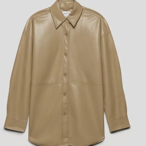 NWT Aritzia Babaton Vegan Leather Babaton Pelli Shirt Jacket - Picture 1 of 9